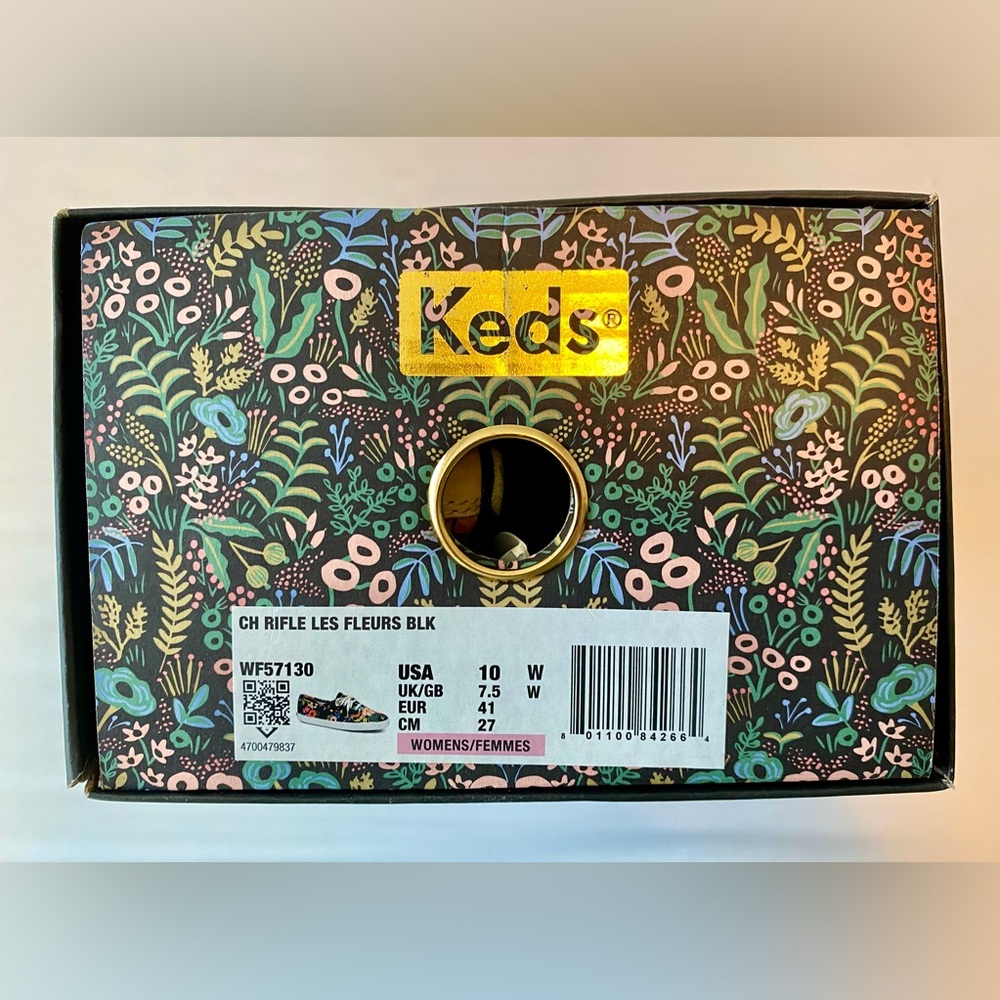 Keds x Rifle Paper Co. Les Fleurs Floral Black Sz 11W Women's Sneakers Shoes NWT - Picture 6 of 8